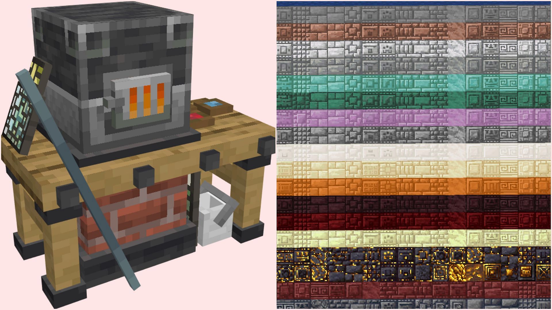 Chipped adds various new functional workbenches to create a variety of new building blocks (Image via Mojang Studios || CurseForge/@terrariumearth)